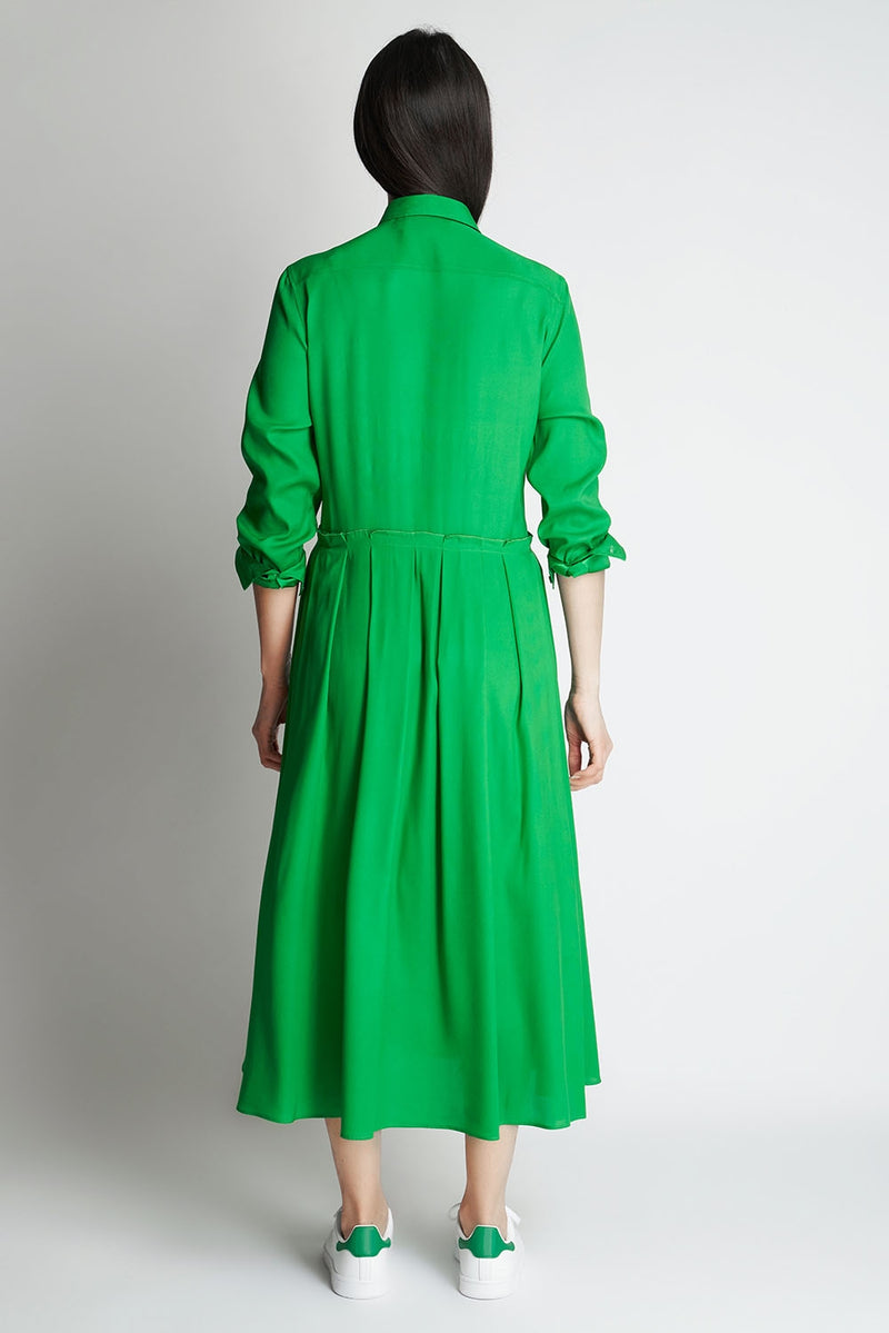 NANA SILK DRESS XO | GREEN