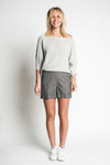 MILOU COOL WOOL SHORT | GREY MELANGE