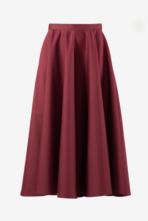 SKIRT CHIARA COTTON | BORDEAUX