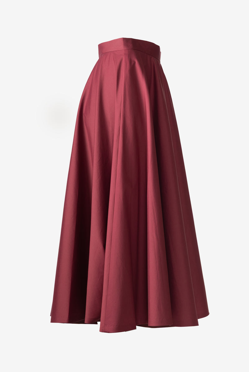 SKIRT CHIARA COTTON | BORDEAUX