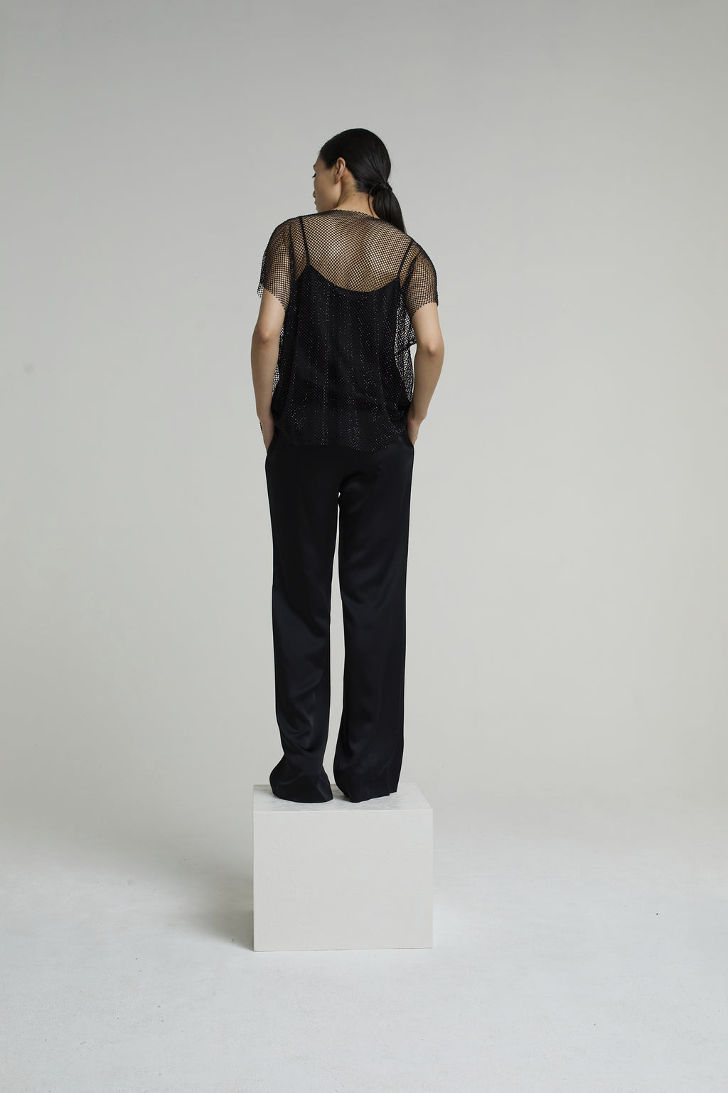 PANTS SILKY SHINY | BLACK