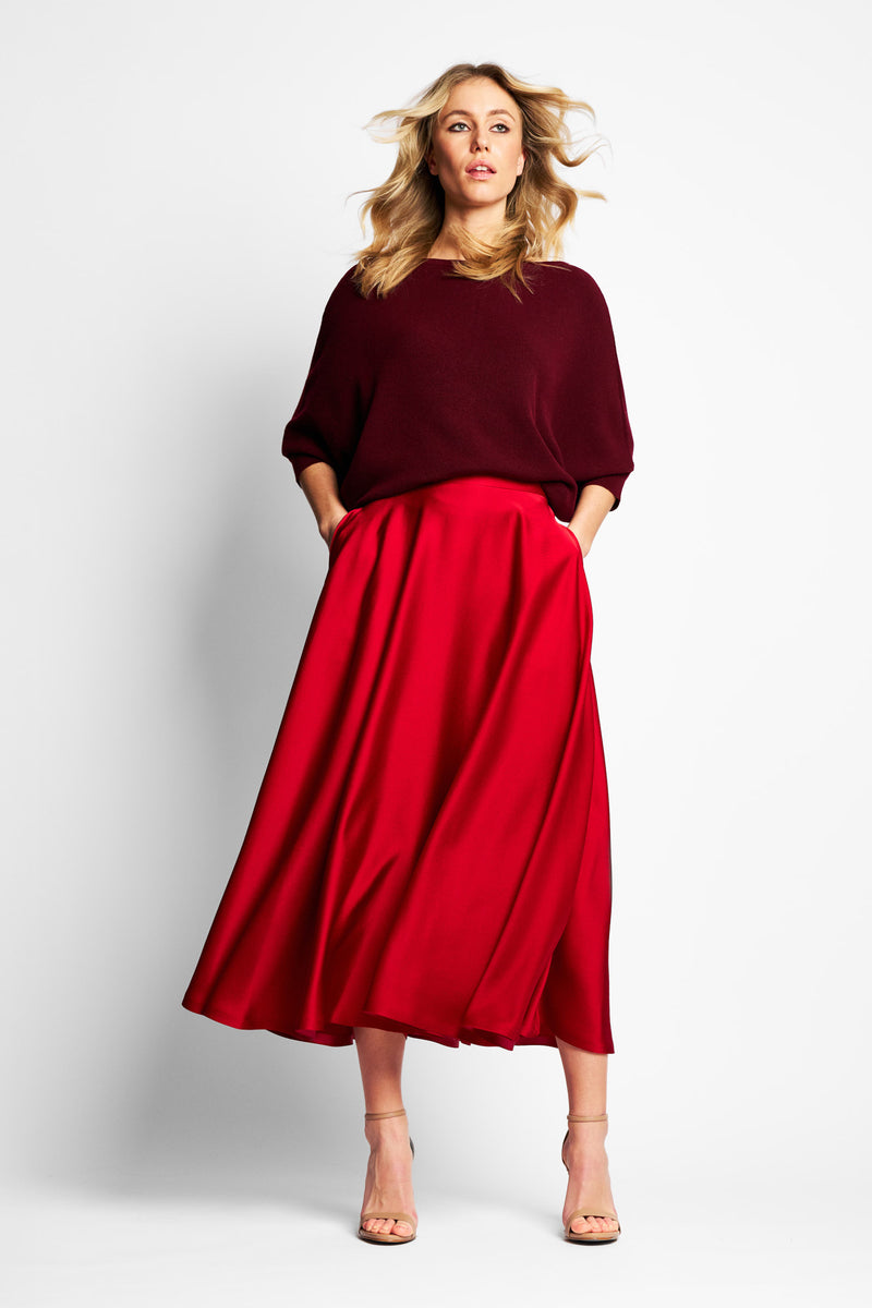 SKIRT CHIARA | BORDEAUX