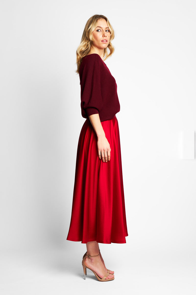 SKIRT CHIARA | BORDEAUX