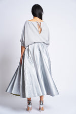 SKIRT VIVIAN | LIGHT GREY METALLIC