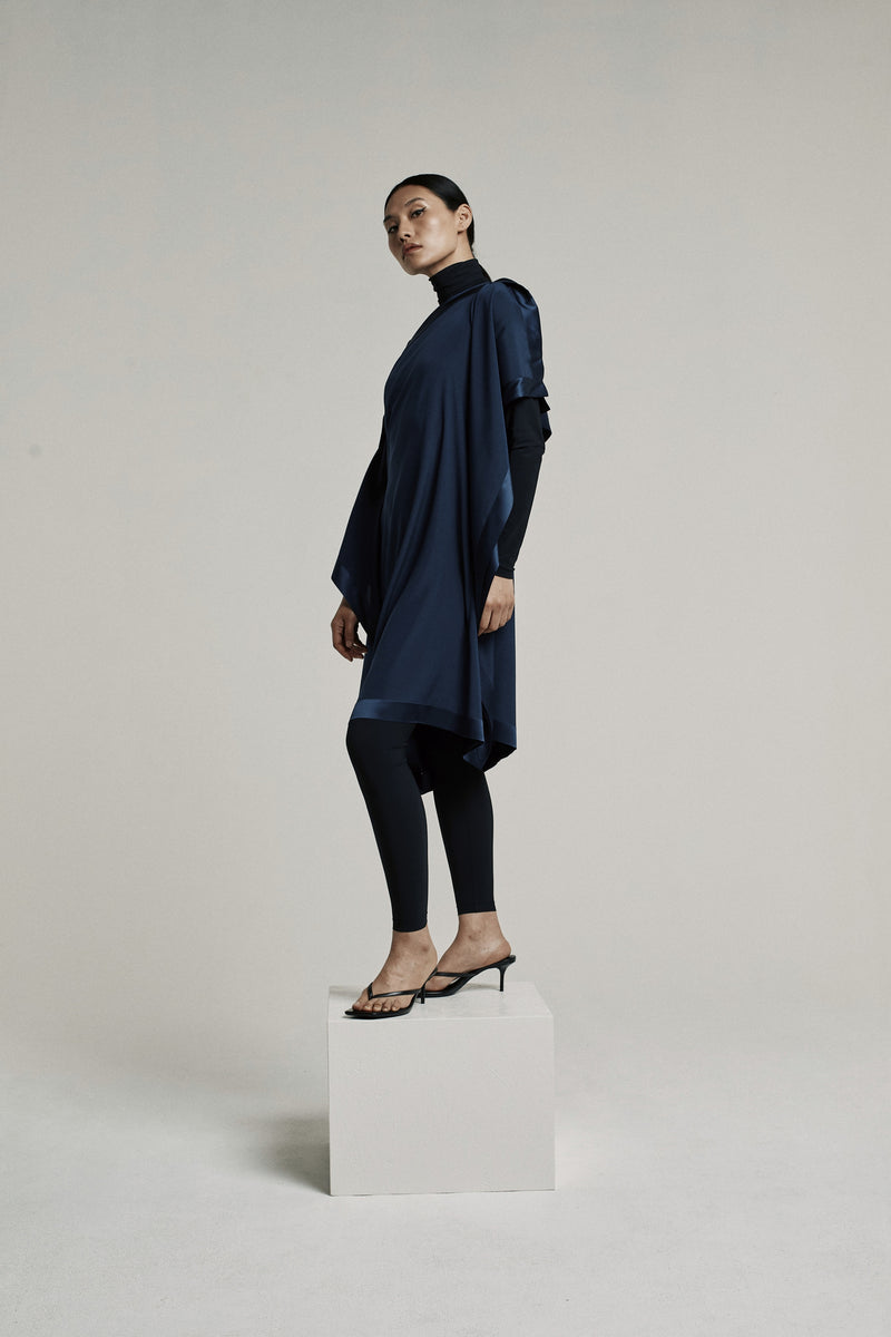 SOUL TURTLENECK MAT | BLUE BLACK