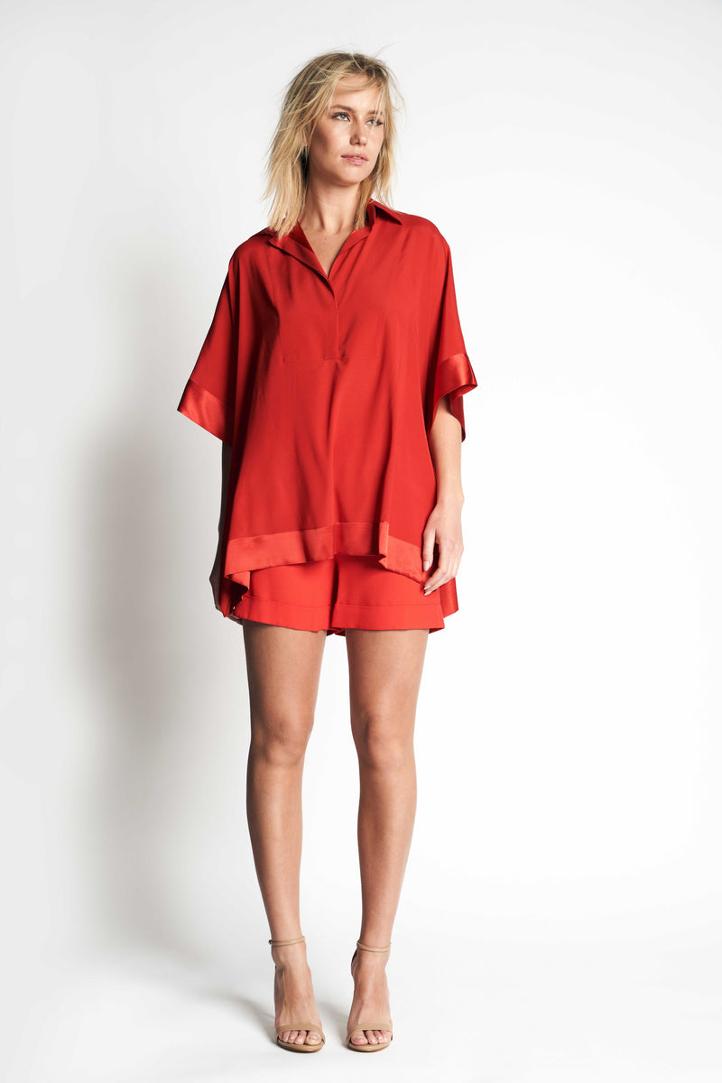 ISABO SHORT | BRIGHT RED