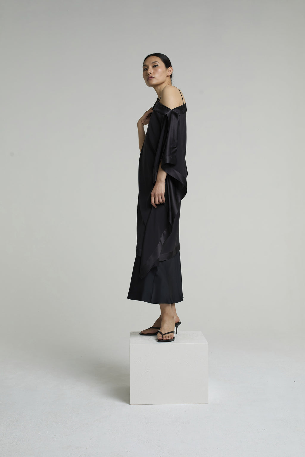 TATUM SILK DRESS | BLACK