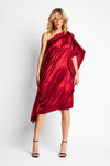 TATUM DRESS SILK B | BORDEAUX