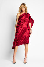 TATUM DRESS SILK B | BORDEAUX