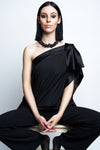 DAKOTA SILK TOP  M | BLACK