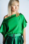 DAKOTA SILK TOP  M | GREEN