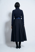 AUDREY SKIRT COTTON | BLUE BLACK