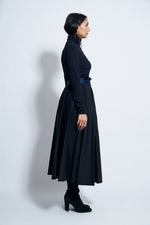 AUDREY SKIRT COTTON | BLUE BLACK