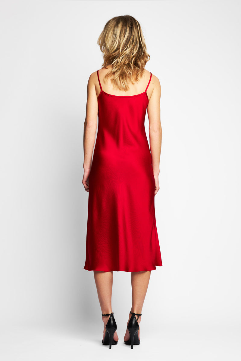 JANE DRESS SHINY | BORDEAUX