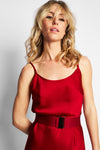 JANE DRESS SHINY | BORDEAUX