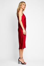 JANE DRESS SHINY | BORDEAUX