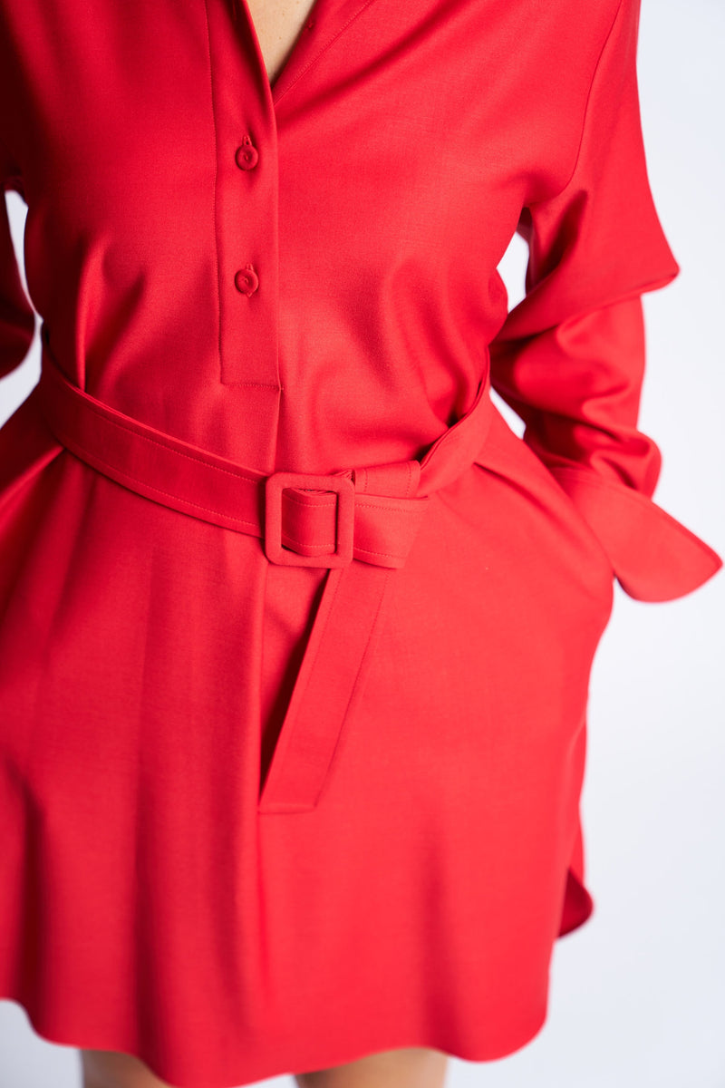 DRESS VERONA | BRIGHT RED
