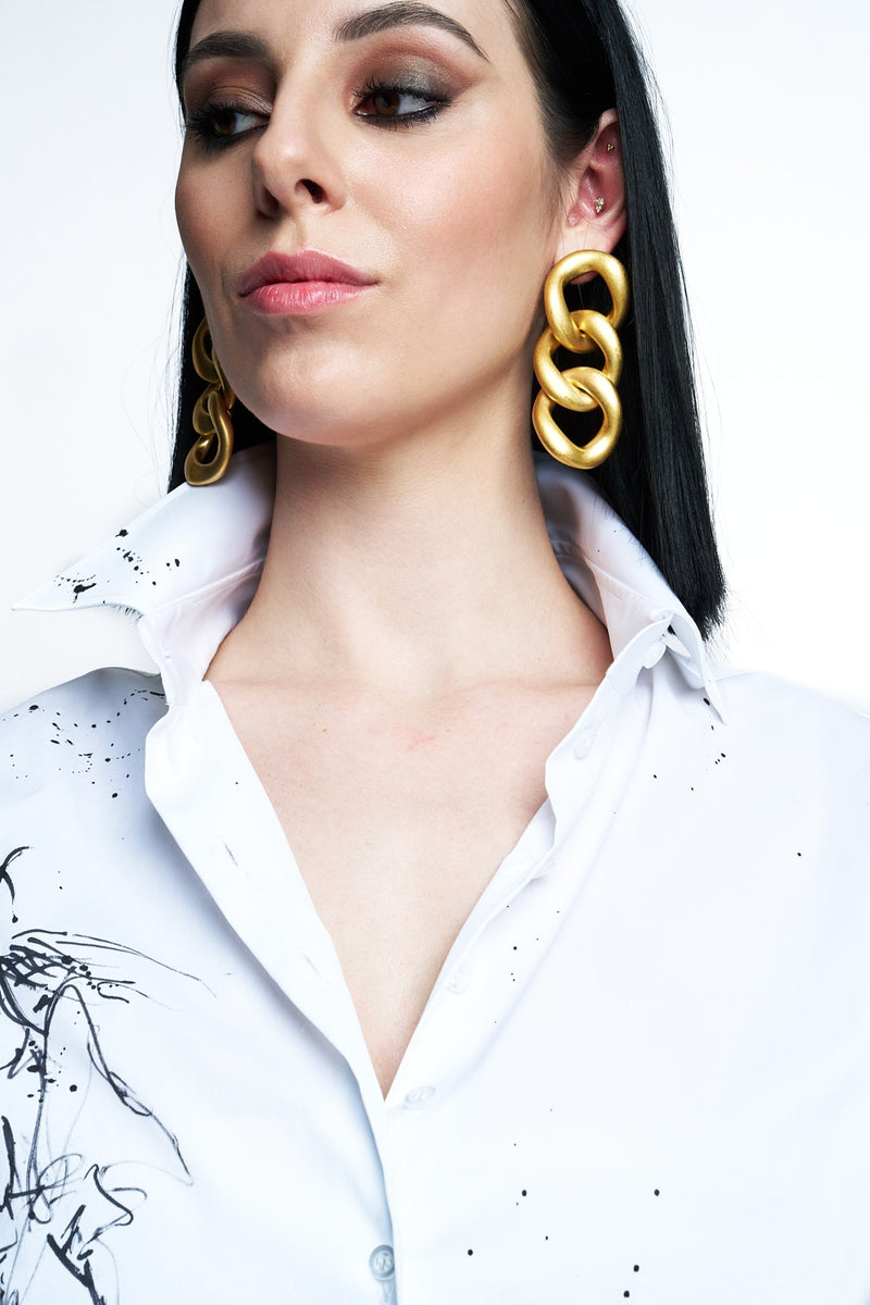 EARRING OASIS GOLD PLATED | GOLD