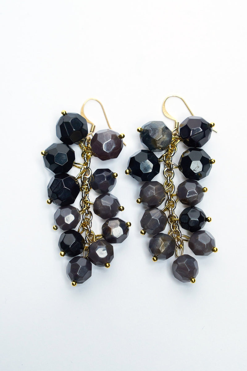 EARRING GRAPE | BLACK