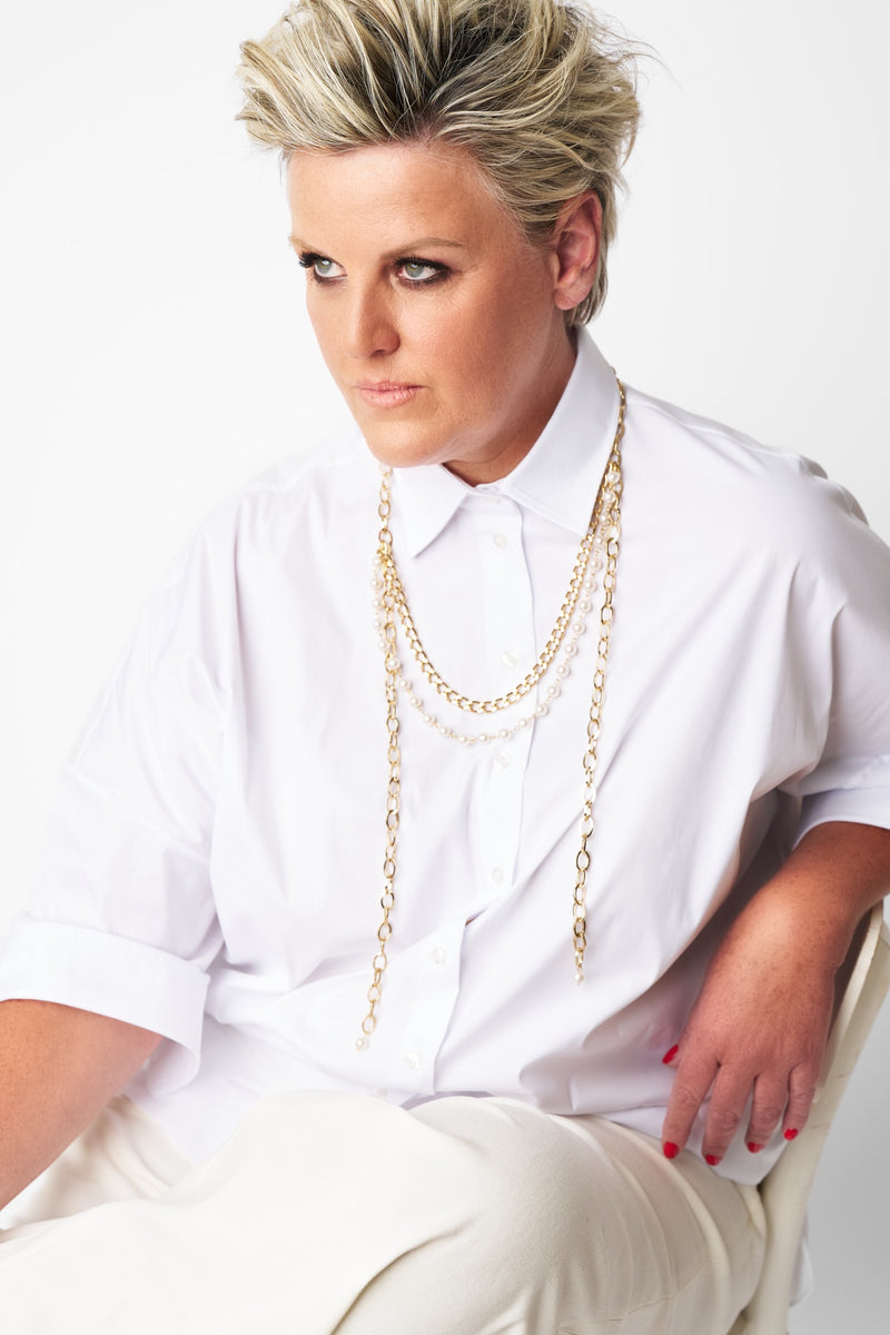 NECKLACE COMBI PEARL | LIGHT GOLD