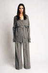 BIRKIN COOL WOOL PANTS GREY | GREY MELANGE