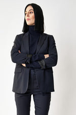 COSTES COOL WOOL BLAZER | BLUE BLACK