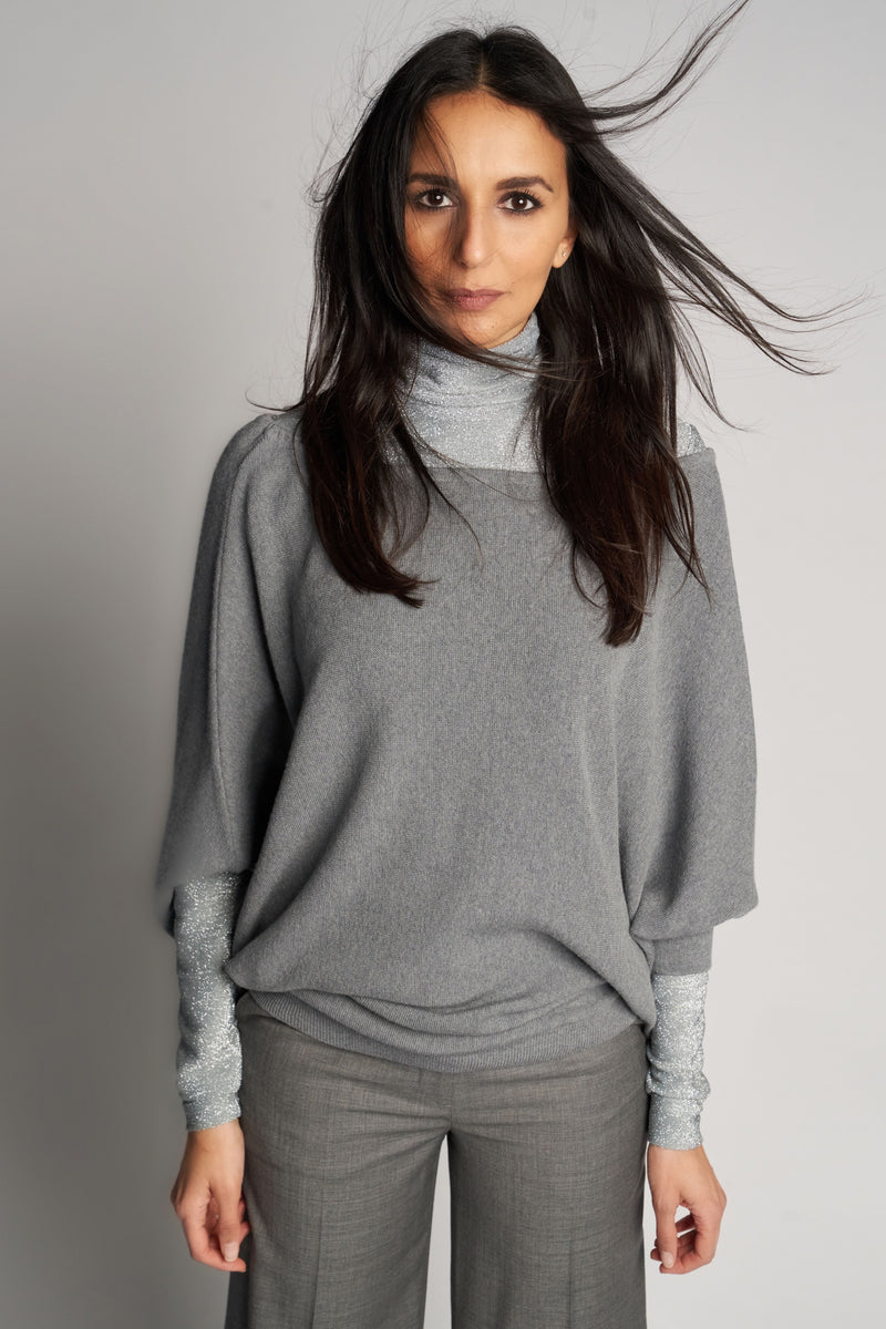 BO MERINO WOOL PULL | GREY MELANGE