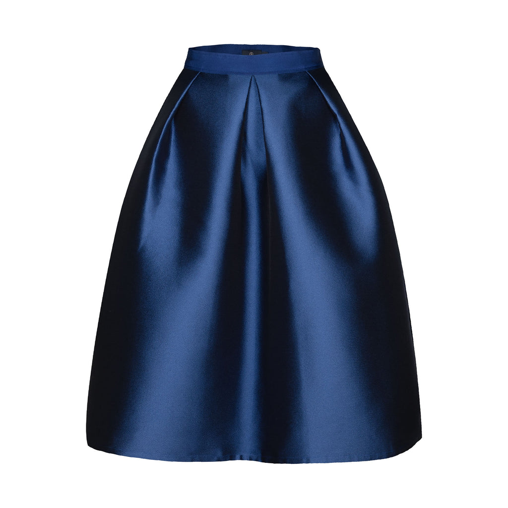 SAAR SKIRT STRUCTURE BLUE | DARK BLUE