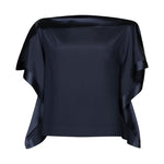 DAKOTA SILK TOP  M | DARK BLUE