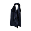 DAKOTA SILK TOP  M | DARK BLUE