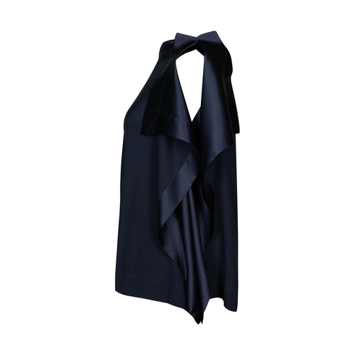 DAKOTA SILK TOP | DARK BLUE