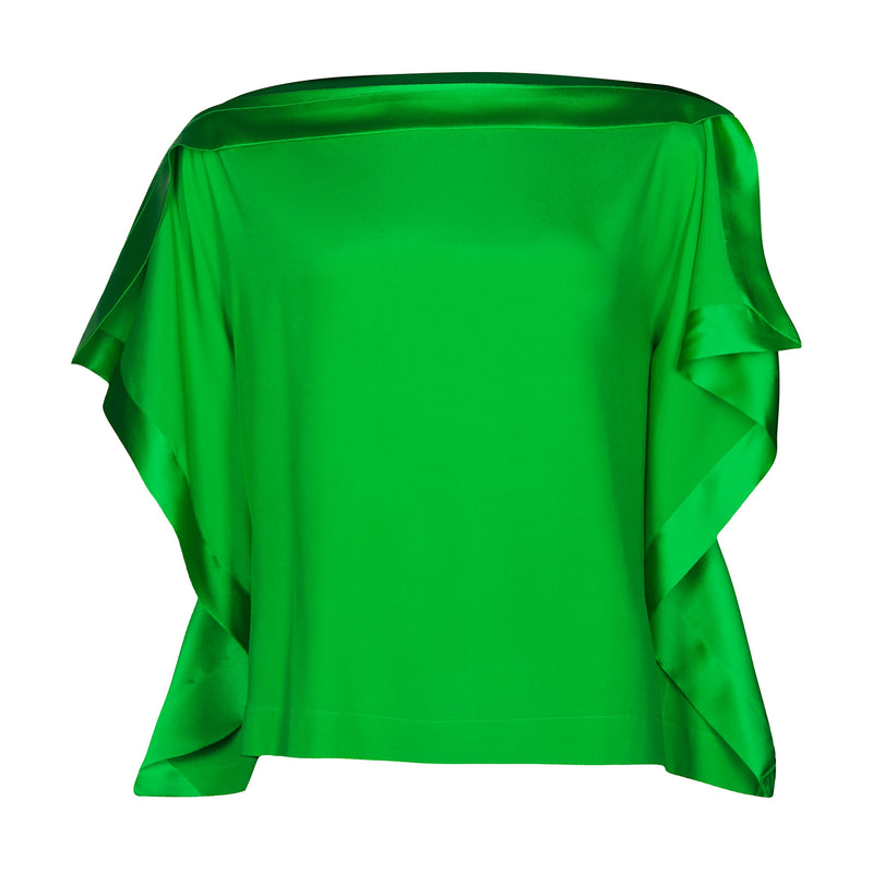 DAKOTA SILK TOP  M | GREEN