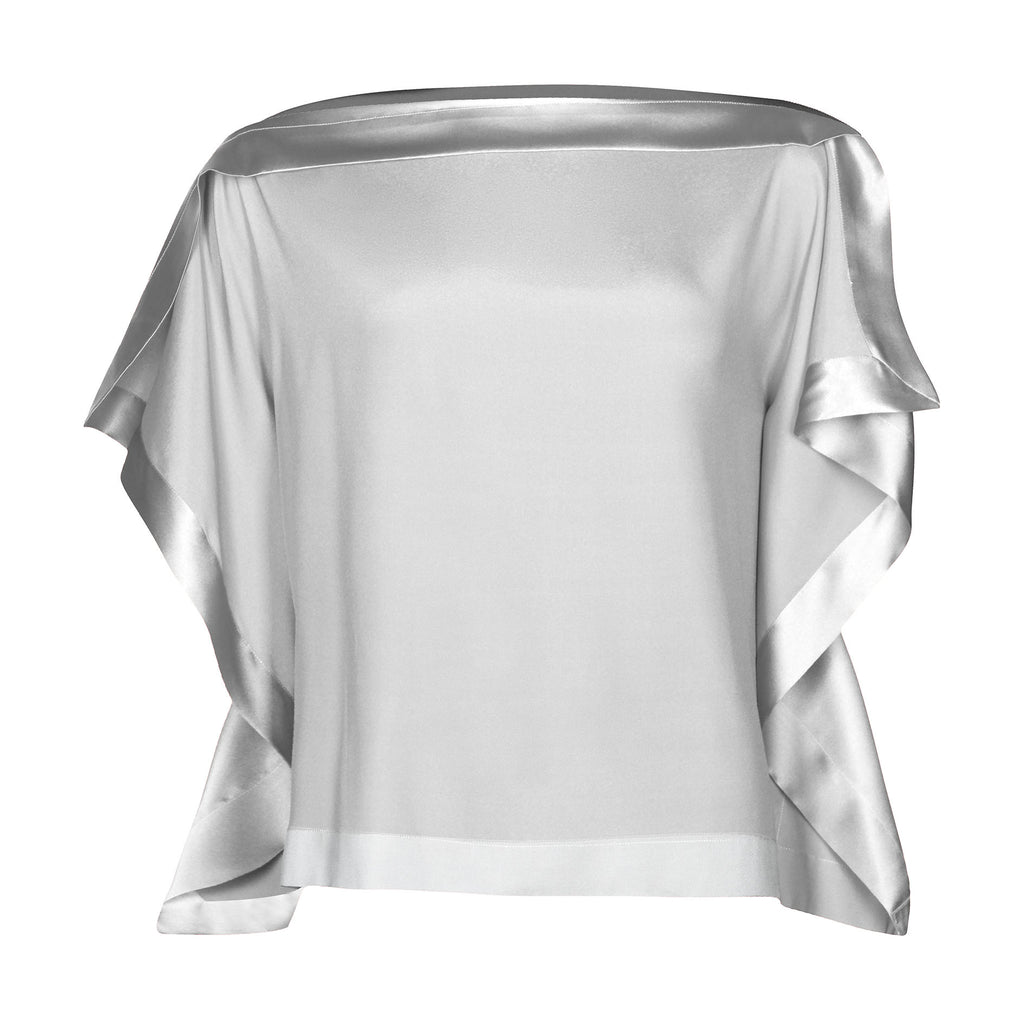 DAKOTA SILK TOP XO | LIGHT GREY