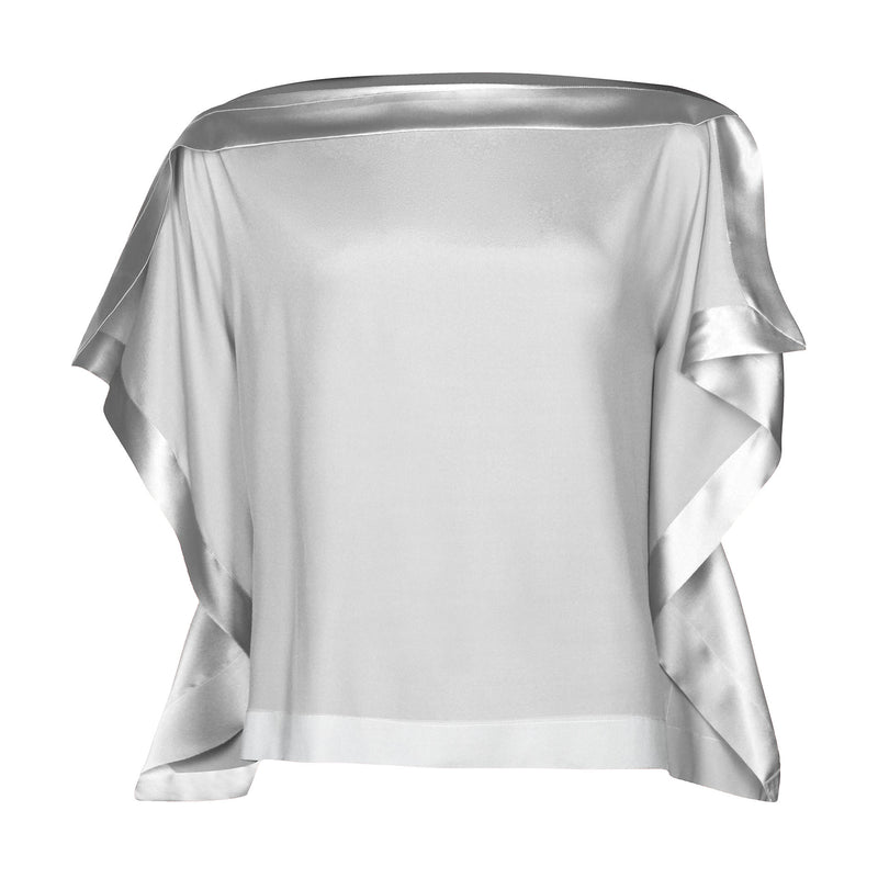 DAKOTA SILK TOP XO | LIGHT GREY