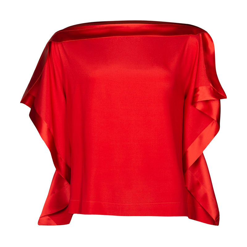 DAKOTA SILK TOP  M | RED