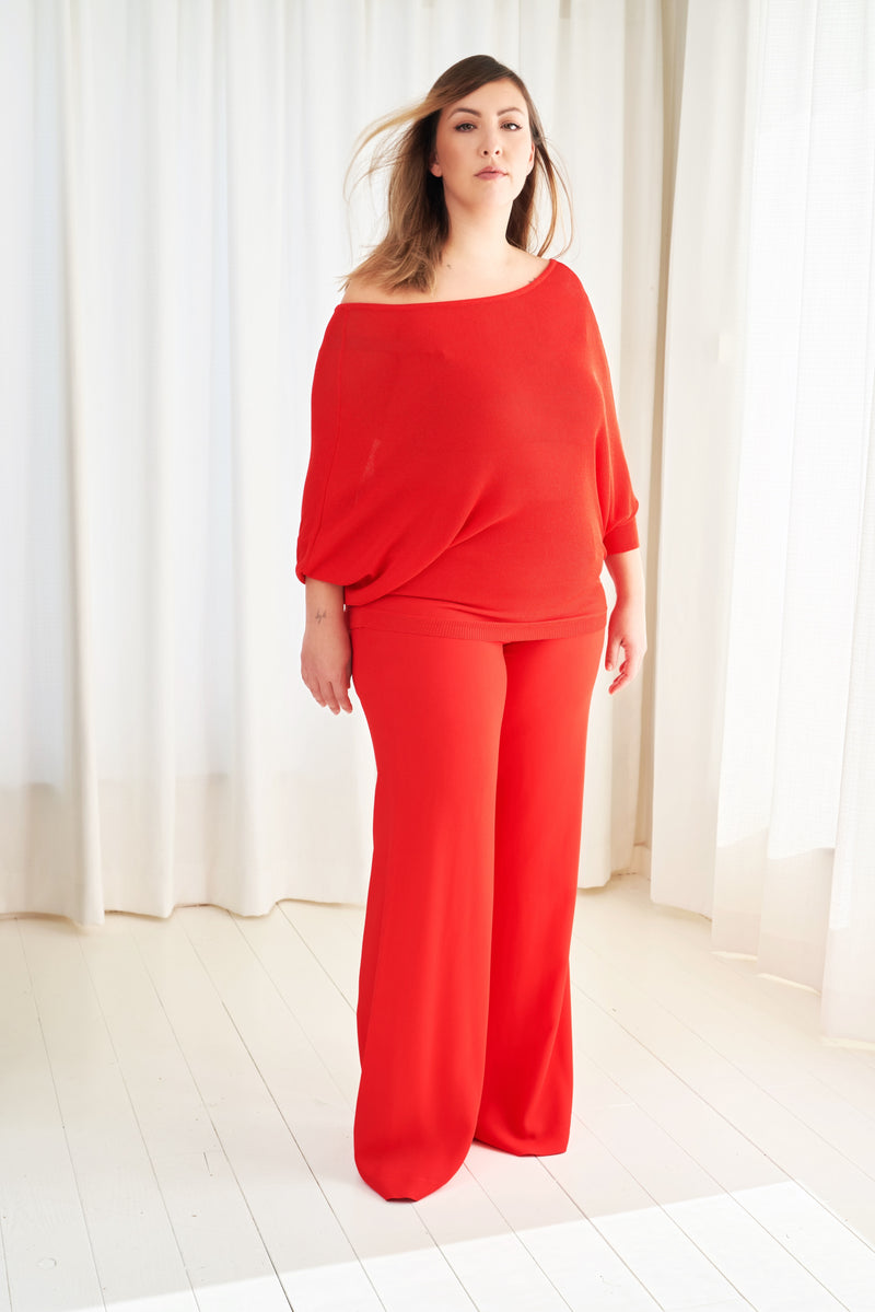 PANTS SILKY XO | BRIGHT RED