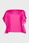 DAKOTA SILK TOP XO | FUCHSIA