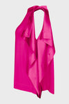 DAKOTA SILK TOP XO | FUCHSIA