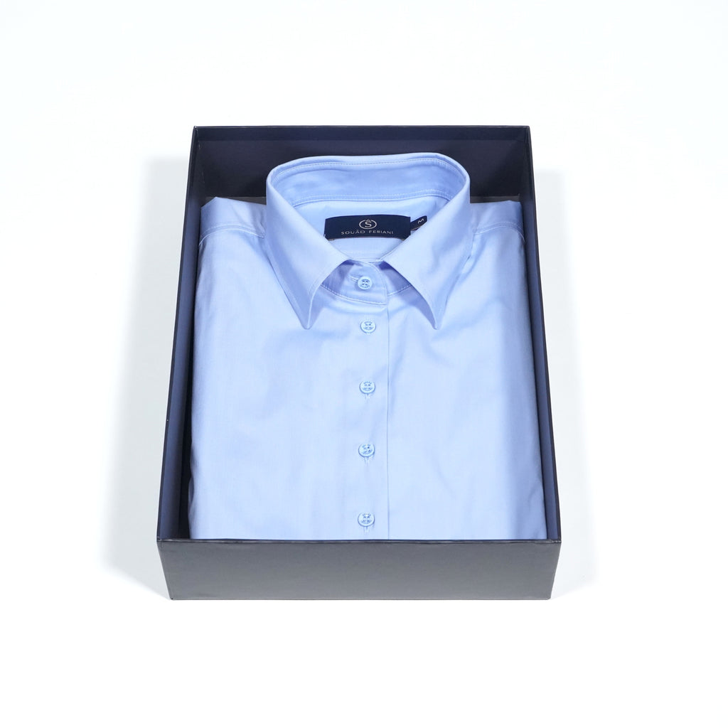 NINA COTTON SHIRT XO | LIGHT BLUE