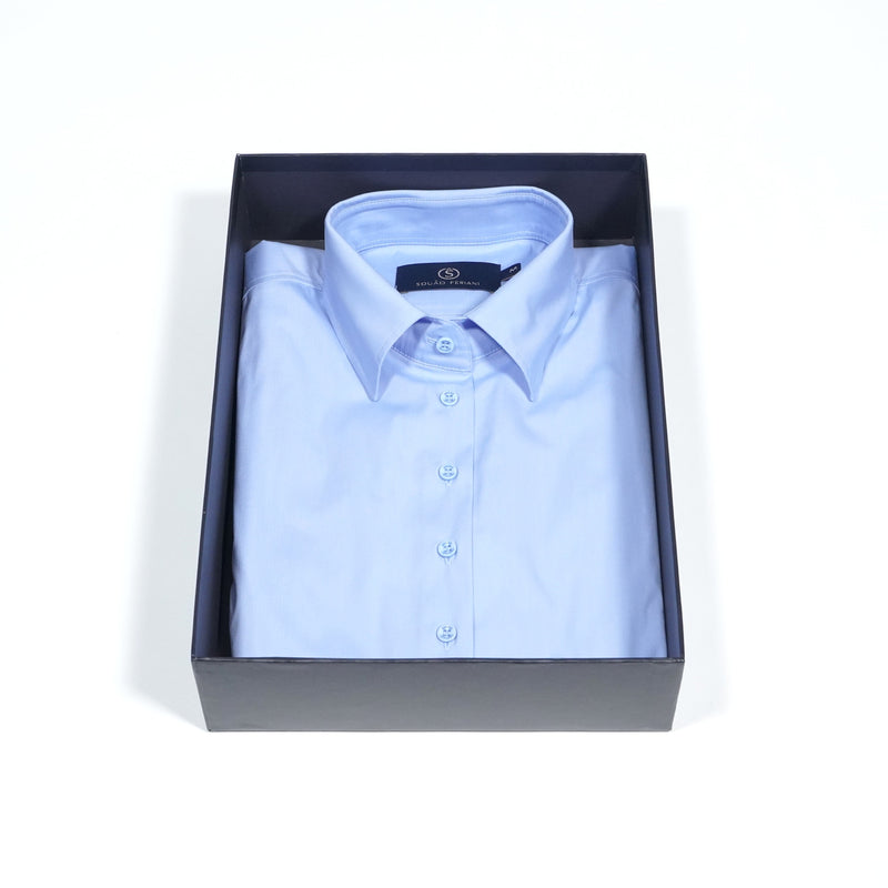 NINA COTTON SHIRT XO | LIGHT BLUE