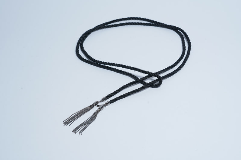 CORD TASSEL BELT | BLACK