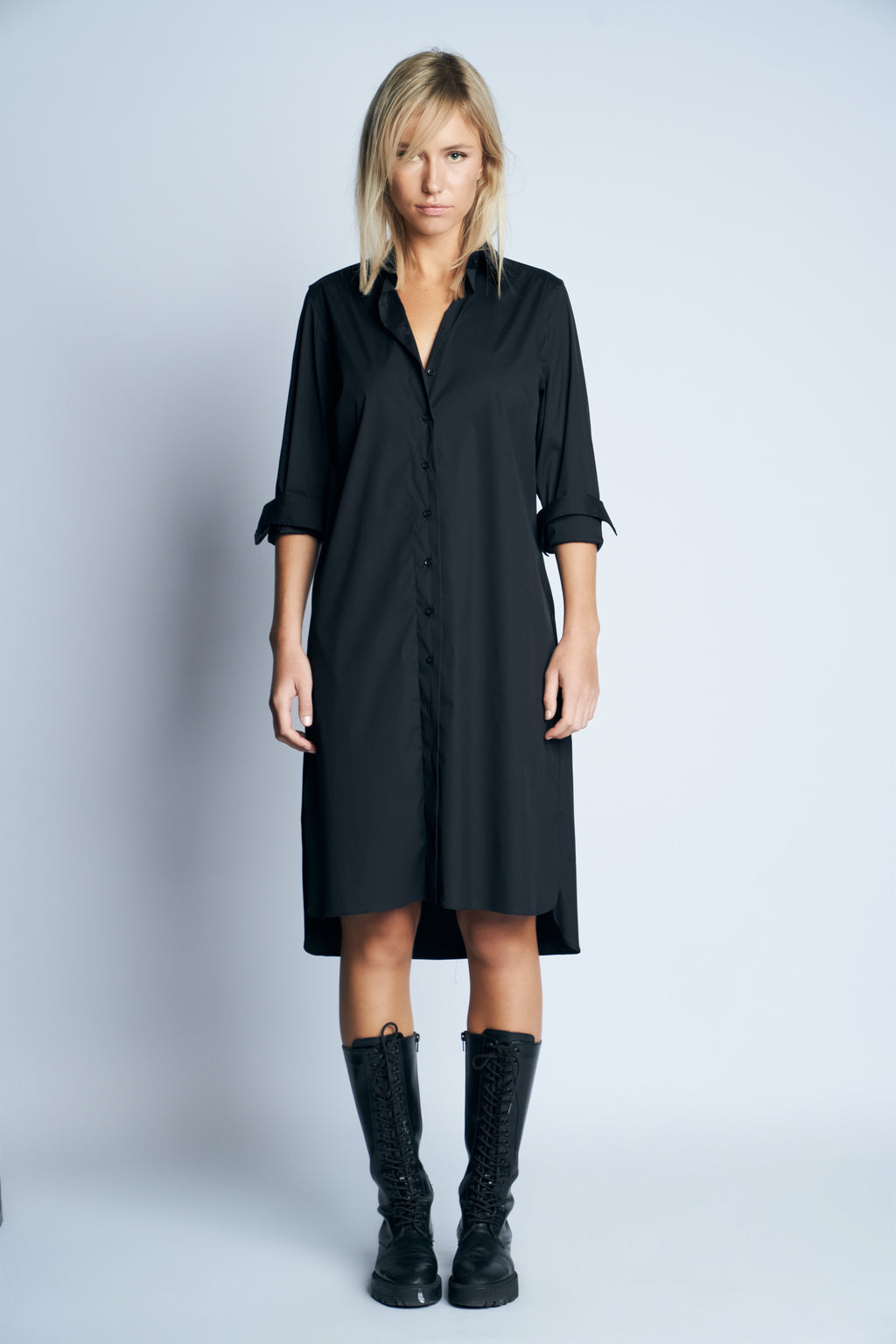 IRIS COTTON DRESS | BLACK