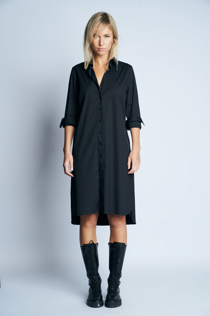 IRIS COTTON DRESS | BLACK