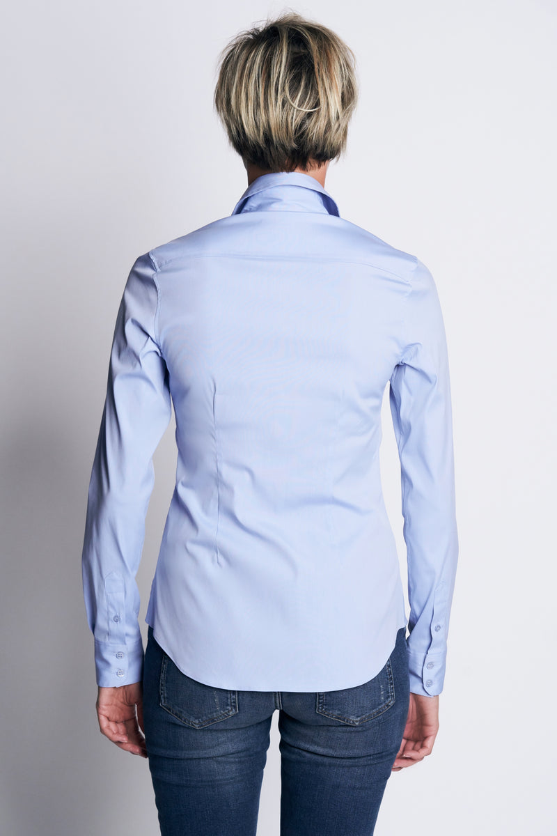 NINA COTTON SHIRT XO | LIGHT BLUE