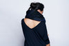 COSY WOOL LOGO SCARF | BLUE BLACK