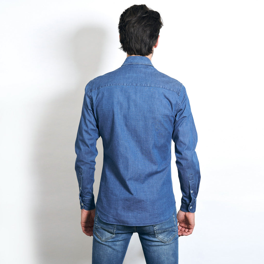 LEI DENIM SHIRT | MID BLUE