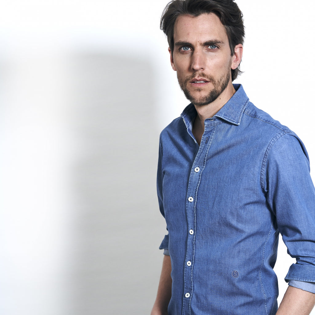 LEI DENIM SHIRT | MID BLUE