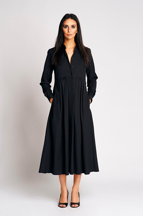NANA DRESS COTTON | BLACK