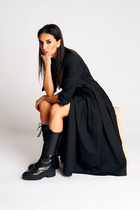 NANA DRESS COTTON | BLACK