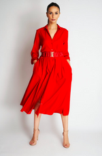 NANA SILK DRESS | RED
